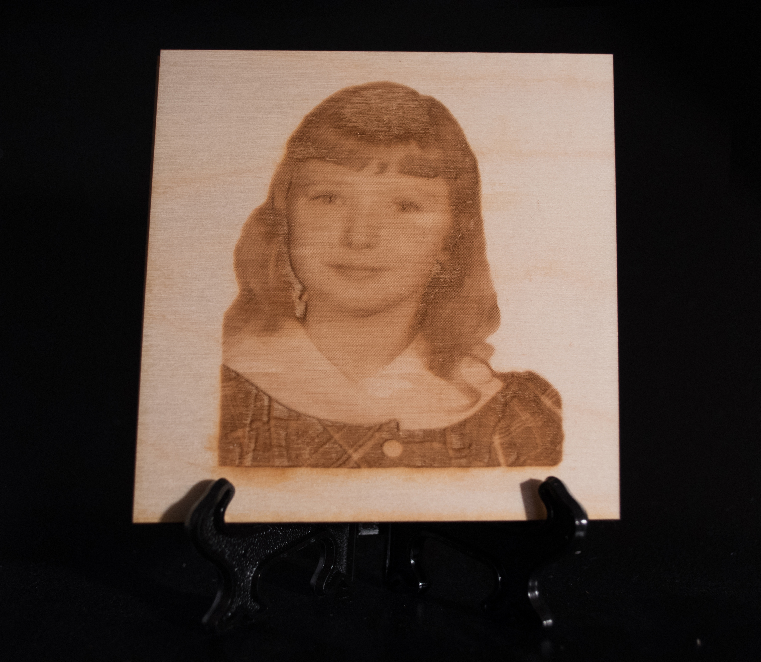 Engraved photo of a child